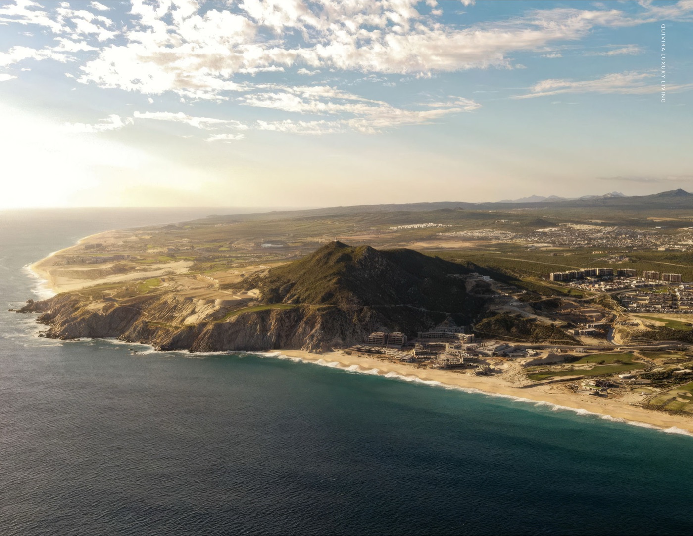 Aerial view of the Quivira coastline, Los Cabos